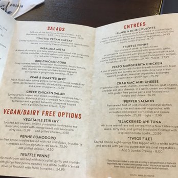 Twigs Bistro and Martini Bar - Pasta? They gots it - Bars Near Me - Spokane, Washington