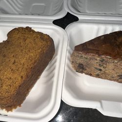 Eden's Vegans - From left Pumpkin bread and Zucchini Cake