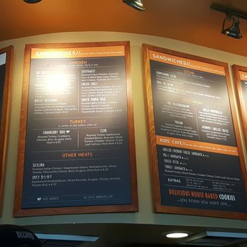 Urbane Cafe - oops glare on the menu - Sandwiches Near Me - Valencia, California