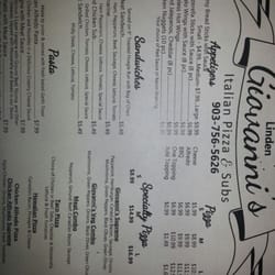 Giovanni's Pizza & Subs - Menu