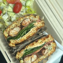 Chicken Asiago chaffle Chicken Asiago chaffle