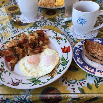 The Cup Cafe - Two egg breakfast.....$7.99 with lots of options - Breakfast & Brunch Near Me - Reno, Nevada The Cup Cafe - Two egg breakfast.....$7.99 with lots of options - Breakfast & Brunch Near Me - Reno, Nevada