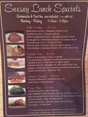 Menu photo 8 Saxsay Tamarac, FL