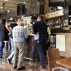 Regulars congregate at the bar