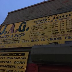 Jag Carpet Wholesalers - This is their sign
