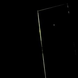 Sleeping at night with the light glaring through the door.
