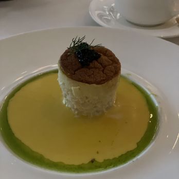 Le Papillon - Dungeness crab soufflé with lemon, saffron and caviars - French Near Me - San Jose, California Le Papillon - Dungeness crab soufflé with lemon, saffron and caviars - French Near Me - San Jose, California