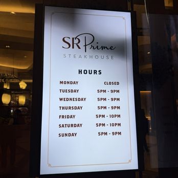 SR Prime Steakhouse - Times - Steakhouses Near Me - Elk Grove, California SR Prime Steakhouse - Times - Steakhouses Near Me - Elk Grove, California