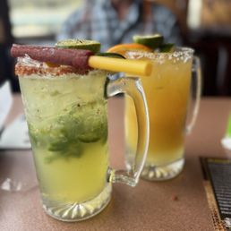 Margarita and a Jalapeño Margarita- they both were flaming. Super cool! Margarita and a Jalapeño Margarita- they both were flaming. Super cool!