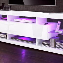 Josy Furniture - TV STAND "AURORA V3" - WHITE HIGH GLOSS