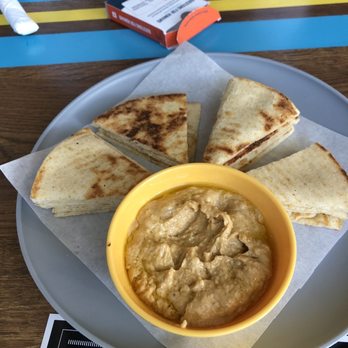 Sound Bites Eatery - Hummus...a bit bitter for my liking but we choked it down  It would be better with roasted garlic and/or red pepper . - Salad Near Me - Columbia, South Carolina