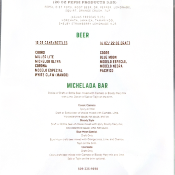El Serrano - Drink menu - Breakfast & Brunch Near Me - Yakima, Washington El Serrano - Drink menu - Breakfast & Brunch Near Me - Yakima, Washington