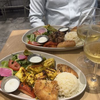Hummus Mediterranean Kitchen - Chicken Gyro Plate and Lamb & Beef Gyro Plate - Mediterranean Near Me - Palo Alto, California
