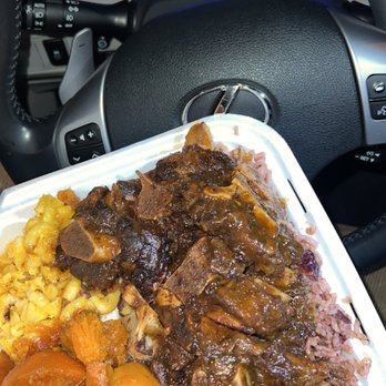 Hillside Caribbean Cuisine - Oxtails with Mac & Cheese and Candied Yams - Caribbean Near Me - Charlotte, North Carolina Hillside Caribbean Cuisine - Oxtails with Mac & Cheese and Candied Yams - Caribbean Near Me - Charlotte, North Carolina