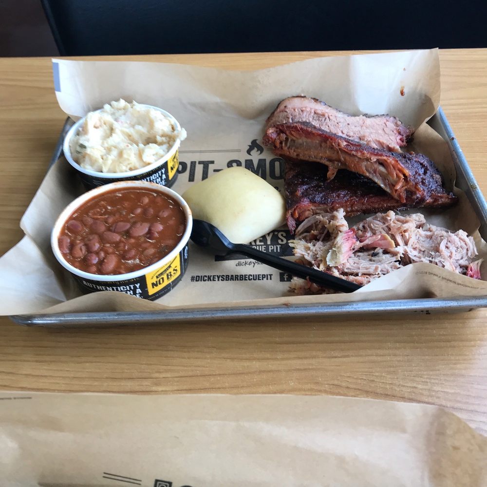 Dickey's Barbecue Pit - 3 meat plate - Barbeque Near Me - Farmington, New Mexico