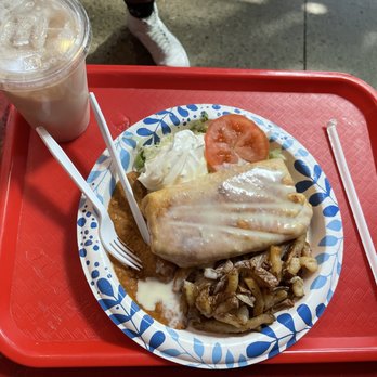El Burrito Mexicano - a plate of food and a drink - Mexican Near Me - Nashville, Tennessee