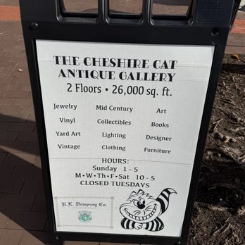 Cheshire Cat - Sign - December 2025 - Antiques Near Me - Raleigh, North Carolina