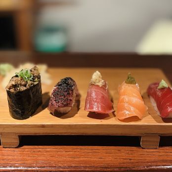 Santō - 5 piece nigiri - good! - Japanese Near Me - Los Angeles, California Santō - 5 piece nigiri - good! - Japanese Near Me - Los Angeles, California