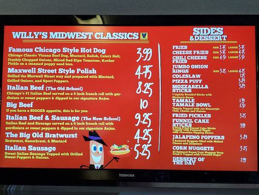 Menu photo 2 Willy's Wieners Kissimmee, FL