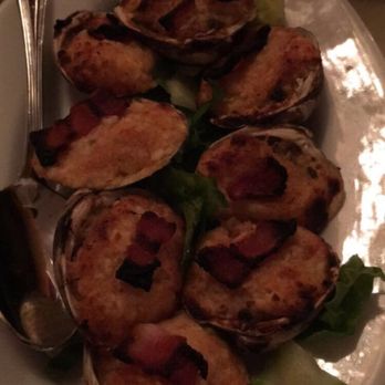 PortuCale Restaurant & Bar - Stuffed clams topped with bacon - Portuguese Near Me - Newark, New Jersey PortuCale Restaurant & Bar - Stuffed clams topped with bacon - Portuguese Near Me - Newark, New Jersey
