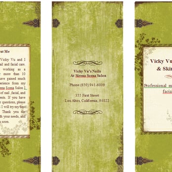 Vicky Vu's Nails and Facials - Brochure - Skin Care Near Me - Los Altos, California Vicky Vu's Nails and Facials - Brochure - Skin Care Near Me - Los Altos, California
