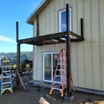 KTS Construction - Framed up 6x12 deck today tomorrow deck boards and handrails - General Contractors Near Me
