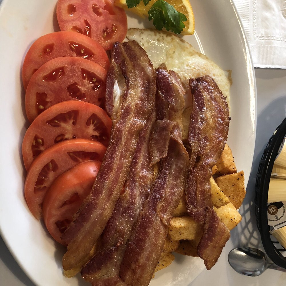 Grill Daddy - Two eggs sunny side up with tomatoes (rather than toast) - Breakfast & Brunch Near Me - Milton, Ontario