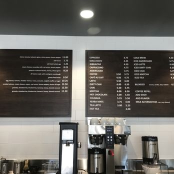 Lighthouse Coffee - menus on the wall - Coffee Roasteries Near Me - Goleta, California