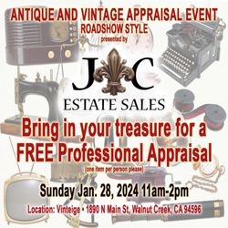 J&C Estate Sales - We do FREE appraisal events throughout the Bay Area!