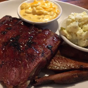 The Pit - The double combo! Carolina style ribs, beef brisket, Mac and cheese and potato salad! - Barbeque Near Me - Raleigh, North Carolina The Pit - The double combo! Carolina style ribs, beef brisket, Mac and cheese and potato salad! - Barbeque Near Me - Raleigh, North Carolina