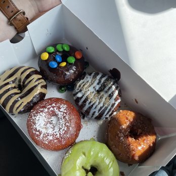 Sandbar Donuts - Reeces, strawberry shortcake, key lime  M&ms chocolate, s'mores and maple bacon - Donuts Near Me - Key Largo, Florida