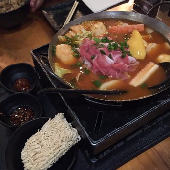 Mabu Generation - Mini hot pot: Korean style soybean paste stew and kimchi with instant noodle - Taiwanese Near Me - Markham, Ontario