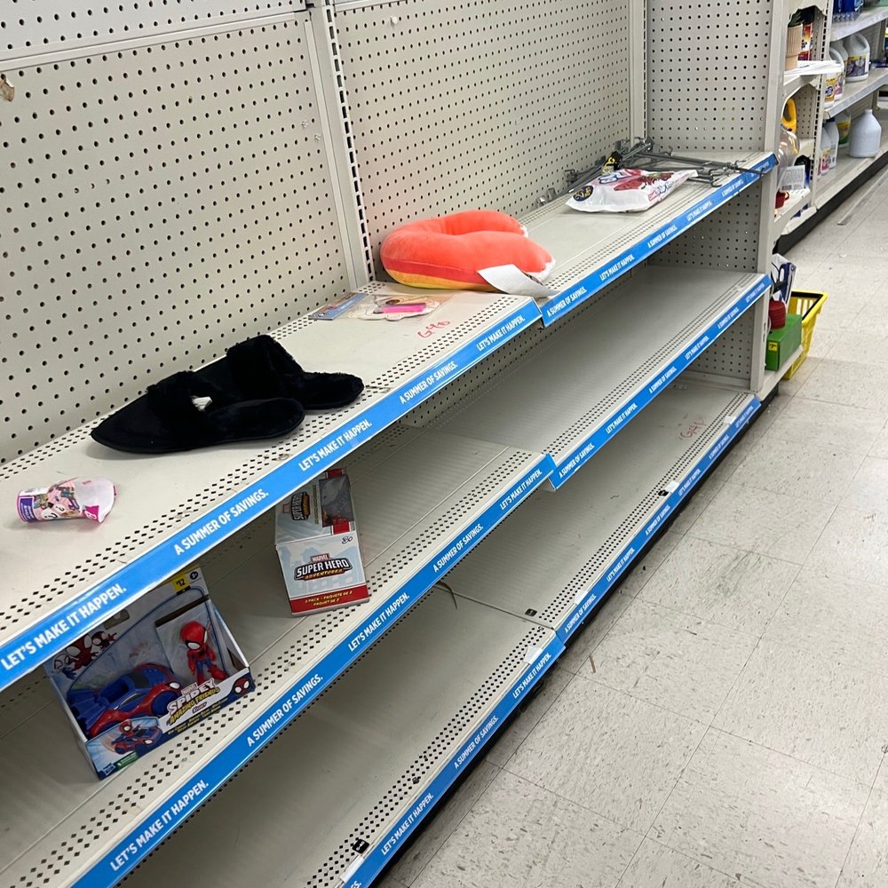 Dollar General - Empty messy shelves while other shelves close by overflowing - Grocery Near Me - Mansfield, Texas Dollar General - Empty messy shelves while other shelves close by overflowing - Grocery Near Me - Mansfield, Texas