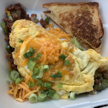 Fam Bizz - Bacon omelette with onions and bell peppers - Soul Food Near Me - New Orleans, Louisiana