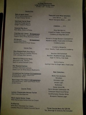 Menu photo 4 La Plage Wading River Wading River, NY