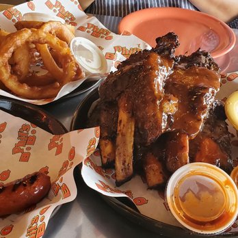 Phil's BBQ - Our table spread for 2 people! - Barbeque Near Me - San Diego, California