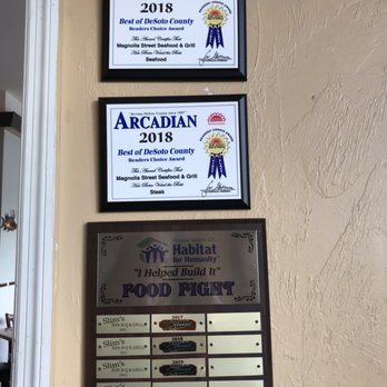 Arcadia Seafood & Grill - Magnolia St has won due to diner's generosity; plaque is displayed for a year at the winning restaurant. - Seafood Near Me - Arcadia, Florida
