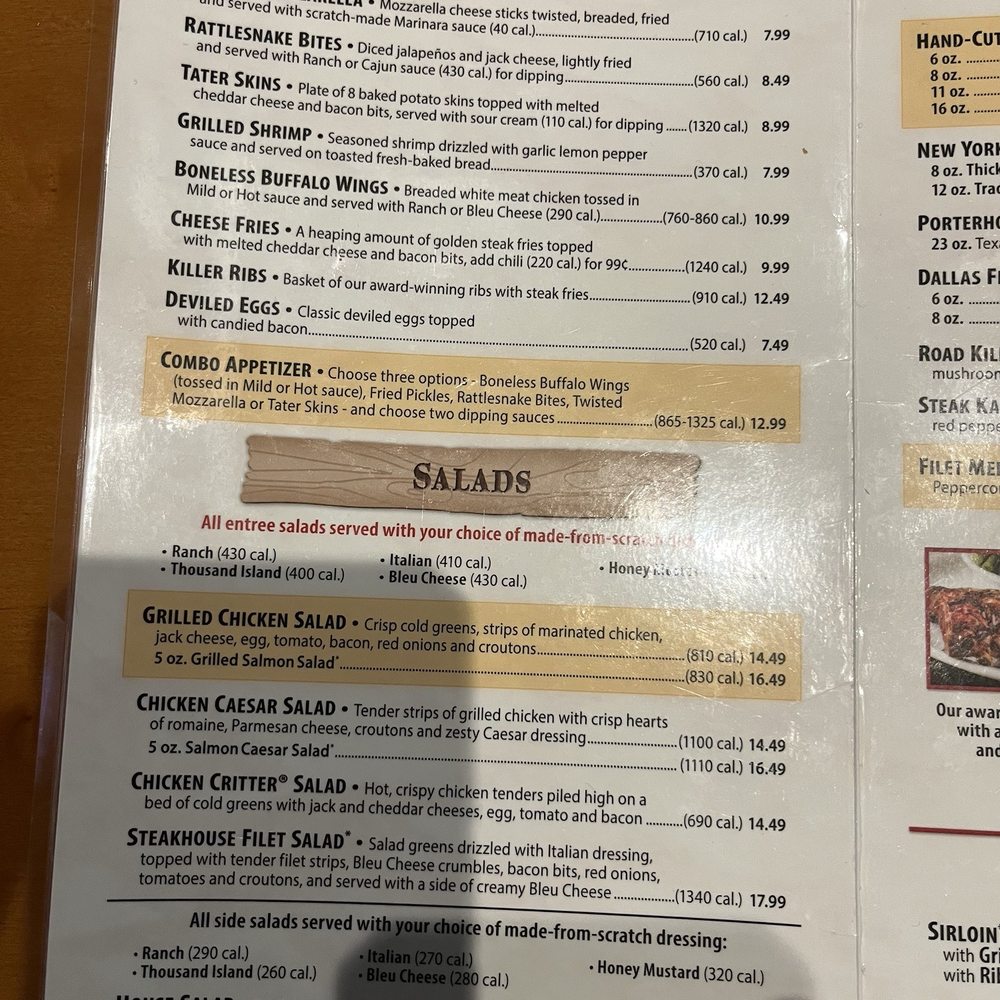 Texas Roadhouse - Recent menu - Steakhouses Near Me - Kingwood, Texas Texas Roadhouse - Recent menu - Steakhouses Near Me - Kingwood, Texas