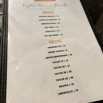 Taverna - menu - Italian Near Me - Austin, Texas