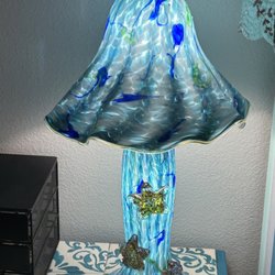 Opal Art Glass - Nautical Handblown Lamp custom ordered at Opal Art.