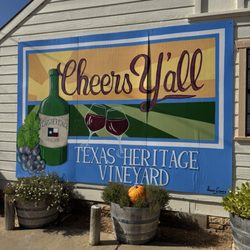 Texas Heritage Vineyard - Photo opp outside the tasting room!