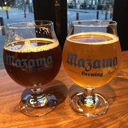 Mazama Brewing - Two beers during the soft opening. You get a view of the max!