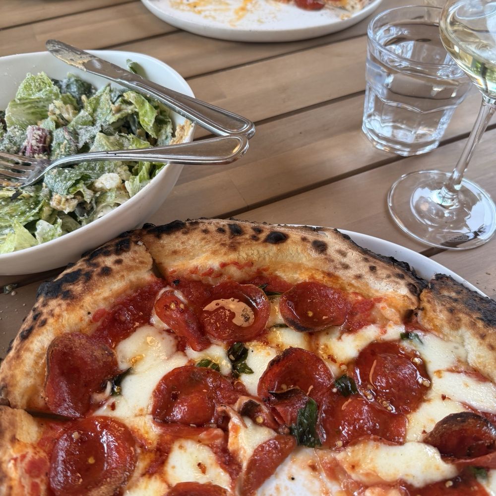 Old Westminster Winery - Pizza and Cesar salad - Wineries Near Me - Westminster, Maryland Old Westminster Winery - Pizza and Cesar salad - Wineries Near Me - Westminster, Maryland