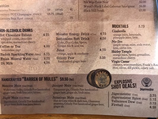 Menu photo 1 Powder Keg Lounge Lake Louise, AB