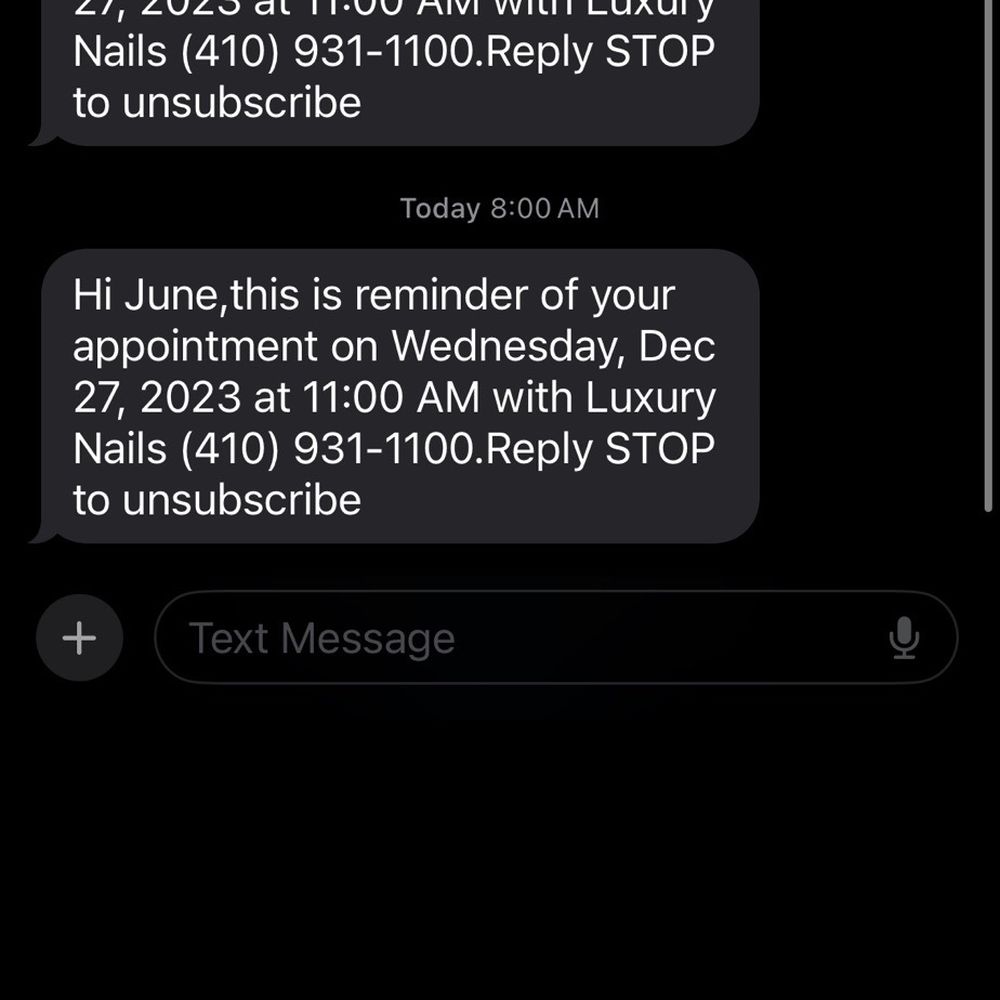 Reminder texts