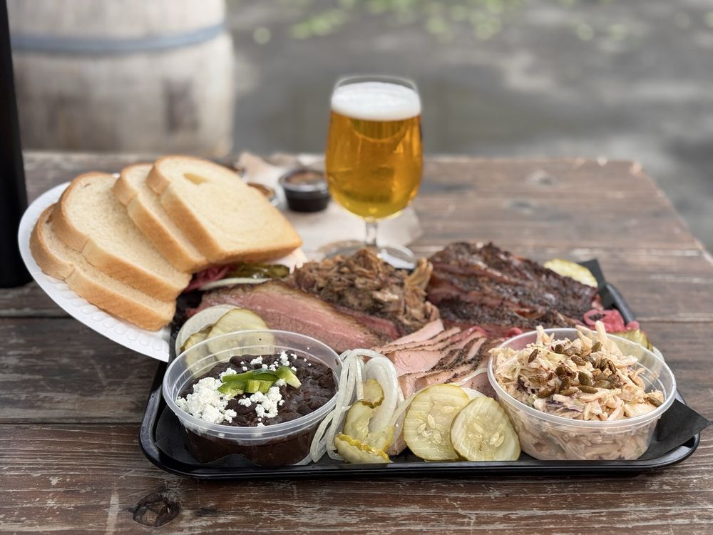 Food from Paper Plate  BBQ