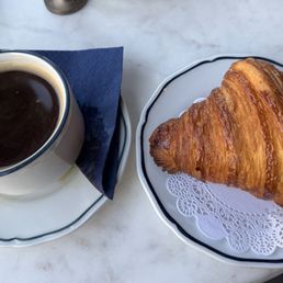 Americano and croissant