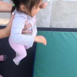 We have gym class in our school, the coach is professional acrobatic for about 20 years!