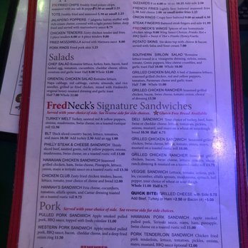 Fredneck's - Menu - Burgers Near Me - Rockford, Washington Fredneck's - Menu - Burgers Near Me - Rockford, Washington