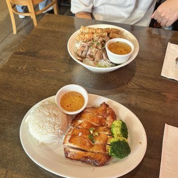 Perilla - (Front) Charbroiled Chicken Rice Plate & (Back) Pork Vermicelli Bowl - Vietnamese Near Me - San Francisco, California Perilla - (Front) Charbroiled Chicken Rice Plate & (Back) Pork Vermicelli Bowl - Vietnamese Near Me - San Francisco, California